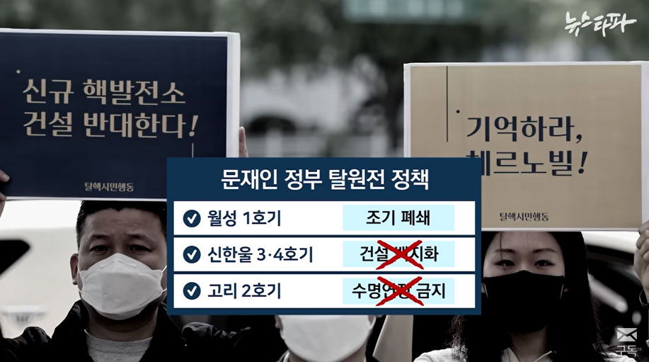 〈주간 뉴스타파〉 '윤석열과 문재인의 원전 대전(大戰)' 보도 화면 갈무리