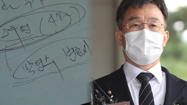 9월 15일 화천대유 대주주 김만배 씨가 신학림 전 언론노조위원장과 대화를 하며 작성한 기록