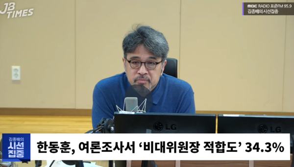 지난해 12월 25일 MBC 라디오 '김종배의 시선집중' 유튜브 방송화면 갈무리