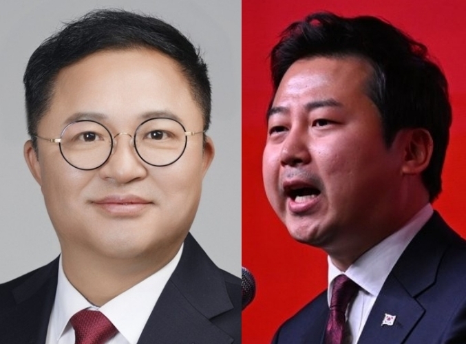 국민의힘 조수연 후보(왼쪽)와 장예찬 후보 (사진=연합뉴스)