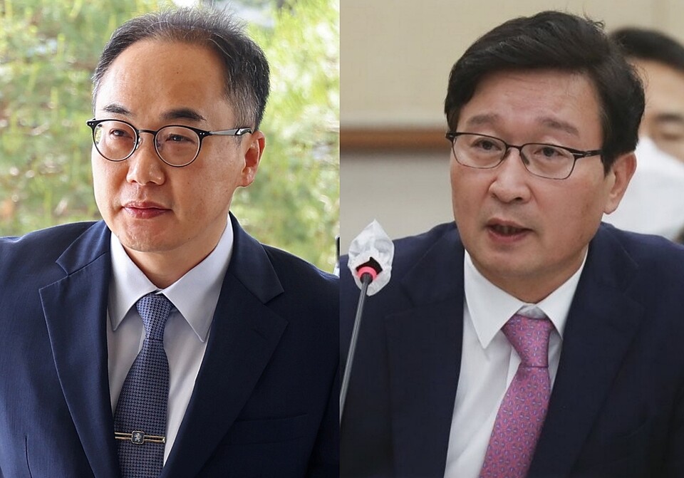 이원석 검찰총장(왼쪽)과 송경호 서울중앙지검장(사진=연합뉴스)