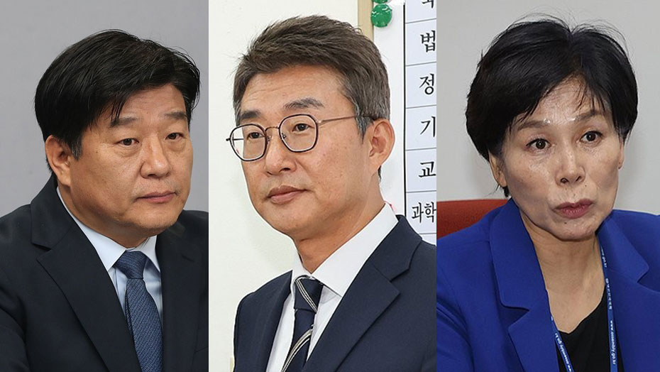 양문석, 노종면, 최민희 더불어민주당 의원 (사진=연합뉴스)