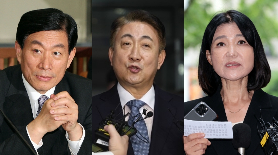 (왼쪽부터)원세훈 전 국정원장, 이동관 전 방통위원장, 이진숙 방통위원장 후보자 (사진=연합뉴스)