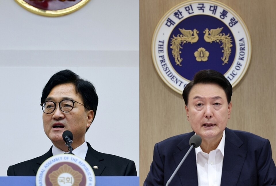 우원식 국회의장(왼쪽), 윤석열 대통령 (사진=연합뉴스)