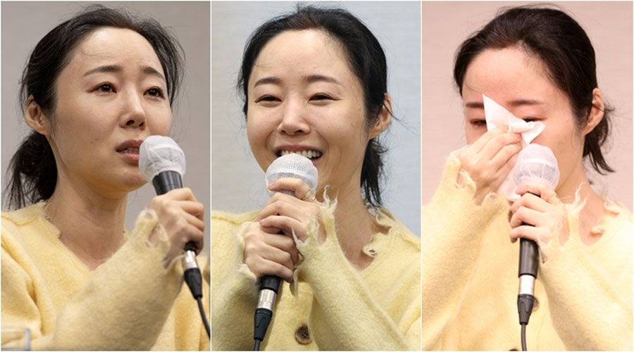 민희진 어도어 대표가 31일 오후 서울 중구 한국프레스센터에서 두 번째 기자회견을 열고 이날 오전 열린 어도어 임시주주총회와 관련한 입장을 발표하고 있다. (서울=연합뉴스)