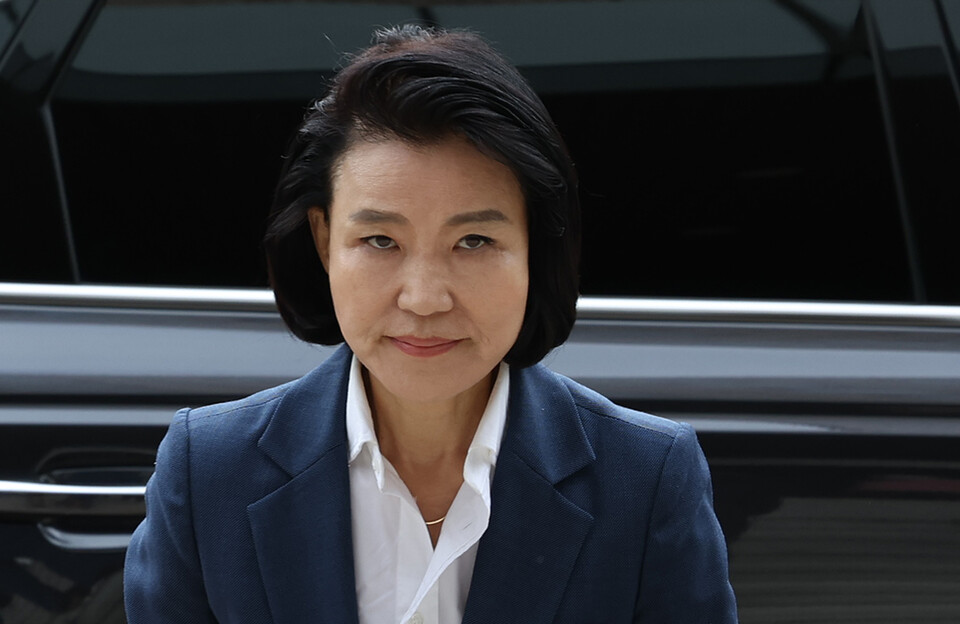 이진숙 방송통신위원장이 31일 오전 정부과천청사 방통위 청사로 출근하고 있다 (사진=연합뉴스)