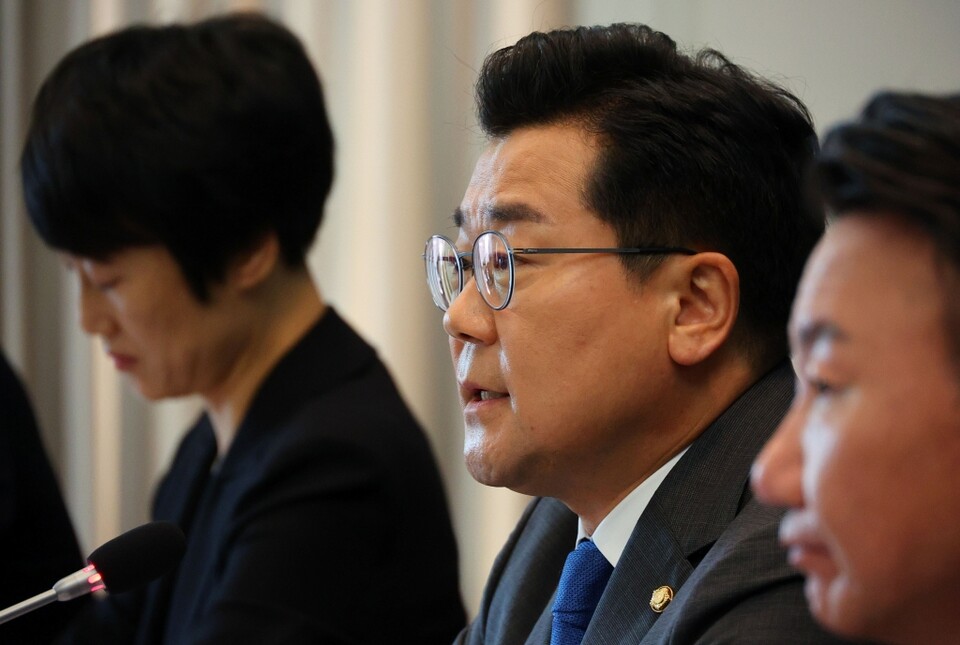 더불어민주당 박찬대 당대표 직무대행 겸 원내대표가 16일 서울 중구 프레스센터에서 열린 관훈토론회에서 발언하고 있다 (사진=연합뉴스)