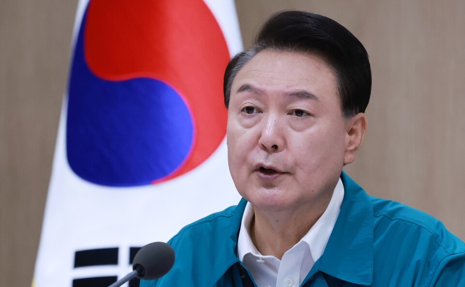 윤석열 대통령이 19일 서울 용산 대통령실 청사에서 열린 을지 및 제36회 국무회의에서 발언하고 있다 (사진=연합뉴스)