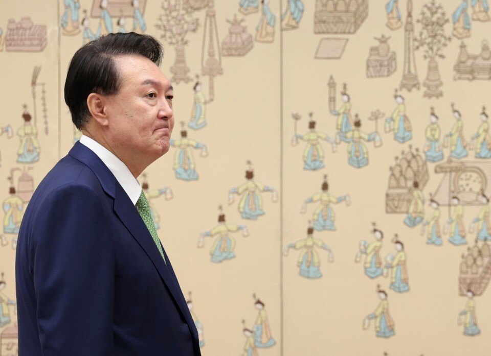 윤석열 대통령이 20일 서울 용산 대통령실 청사에서 열린 재외공관장 신임장 수여식에 참석하고 있다 (사진=연합뉴스)