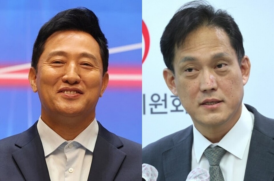 오세훈 서울시장, 김태규 방통위원장 직무대행 (사진=연합뉴스)