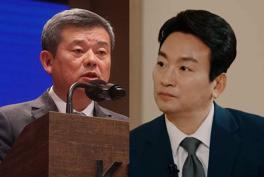 박민 현 KBS 사장과 박장범 사장 후보자  (사진=연합뉴스, KBS)