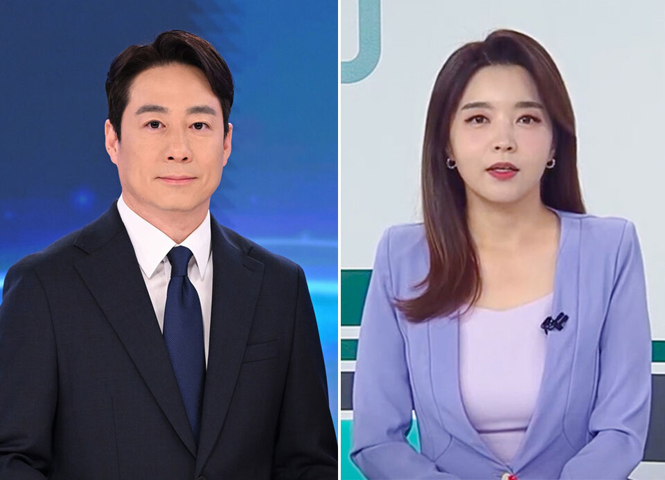 신임 KBS '뉴스9' 앵커 최문종 기자(왼쪽)와 '뉴스광장' 앵커 김나나 기자(오른쪽) 사진=KBS 제공