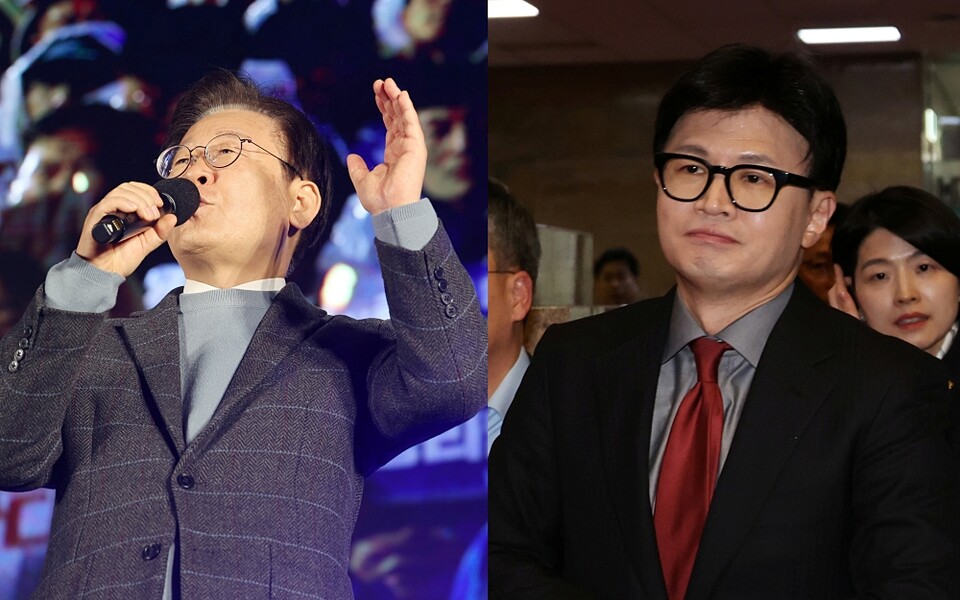 이재명 더불어민주당 대표(왼쪽), 한동훈 국민의힘 대표 (사진=연합뉴스)
