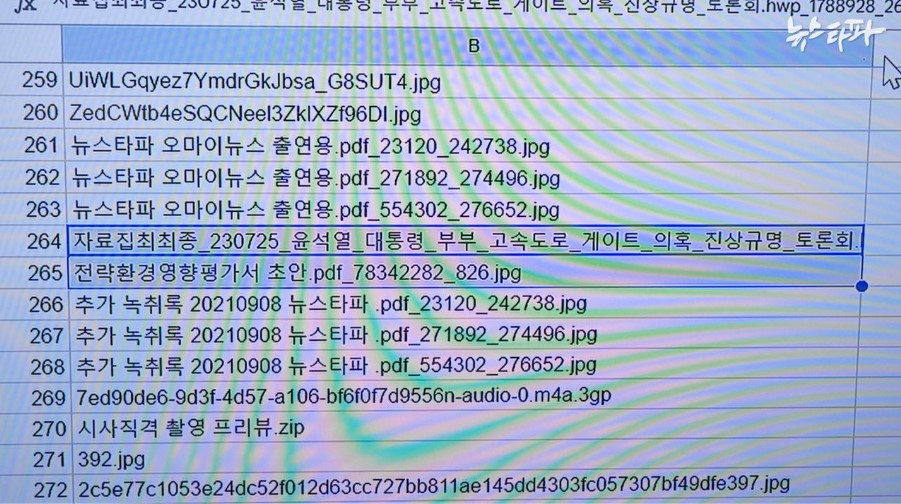 검찰이 봉지욱 뉴스타파 기자로부터 압수한 전자정보 목록(사진=뉴스타파)