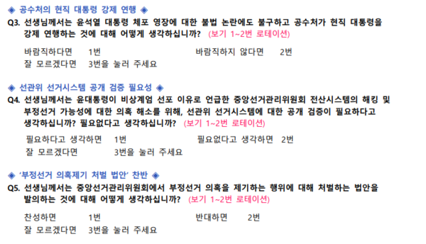 KOPRA가 아시아투데이 의뢰로 실시한 여론조사 갈무리