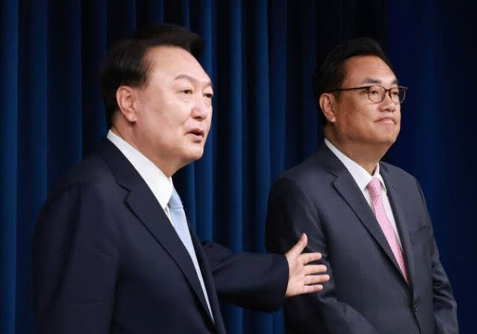 윤석열 대통령과 정진석 비서실장 (사진=연합뉴스)