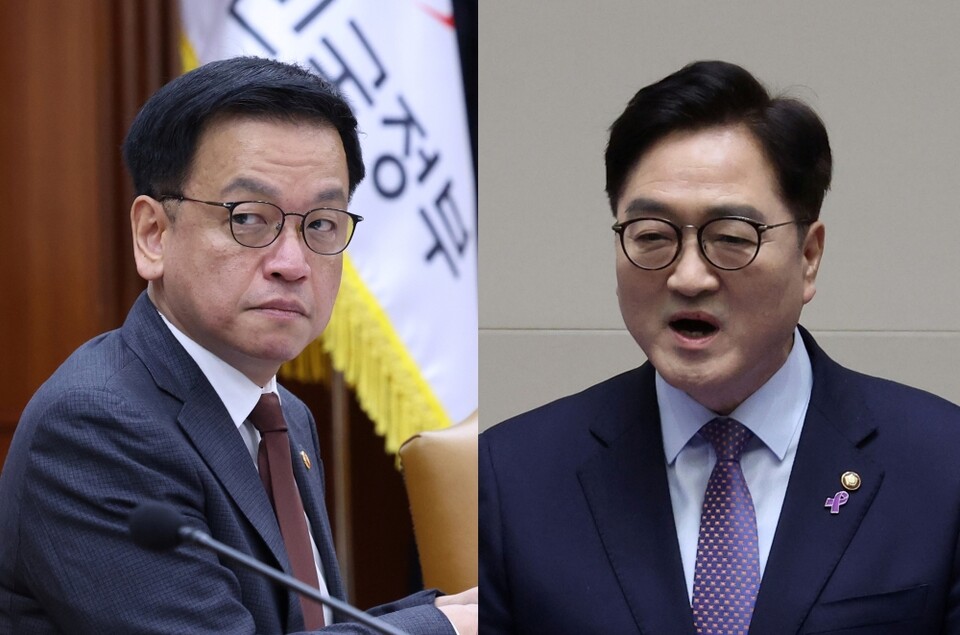 최상목 대통령 권한대행(왼쪽), 우원식 국회의장 (사진=연합뉴스)