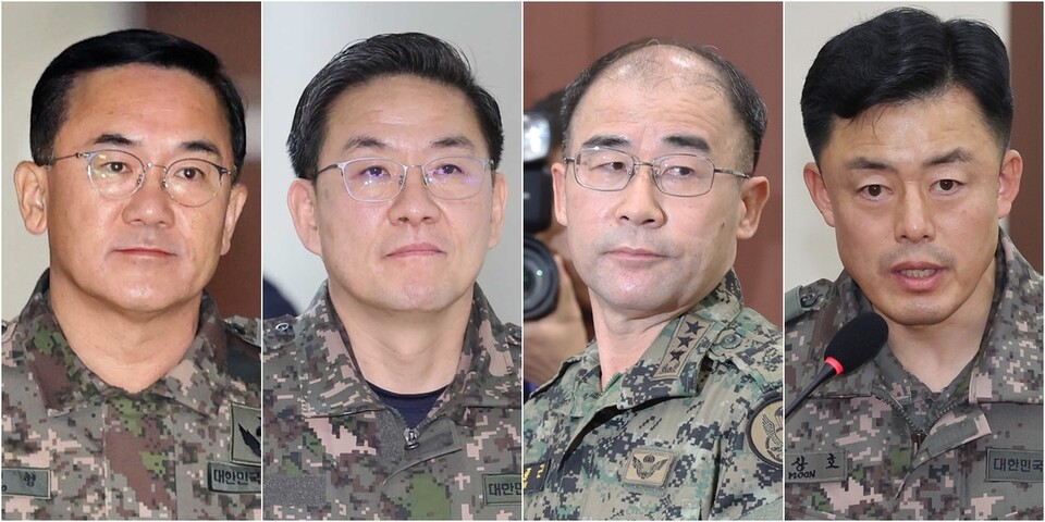 왼쪽부터 여인형, 이진우, 곽종근, 문상호 (연합뉴스 자료사진)