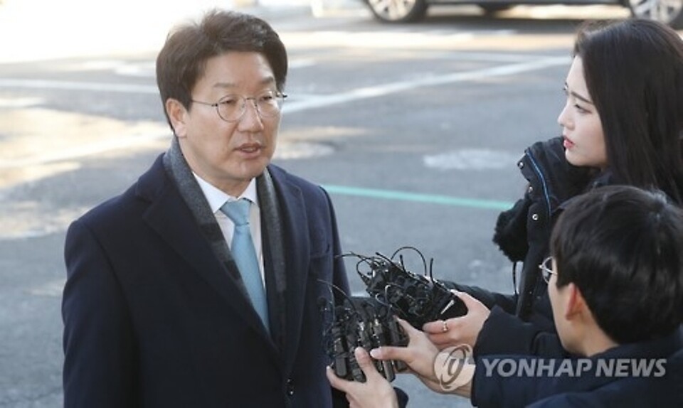 2017년 2월 당시 박근혜 대통령을 탄핵 소추한 국회 측 소추위원 권성동 법제사법위원장 (사진=연합뉴스)