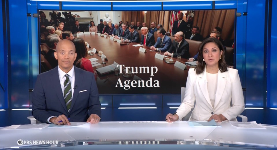 2월 26일 PBS 뉴스아워 보도 갈무리