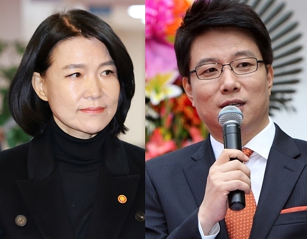 이진숙 방송통신위원장, 신동호 EBS 이사 (사진=연합뉴스)