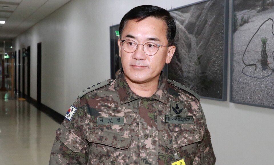 지난해 12월 7일 여인형 전 국군방첩사령관이 서울 여의도 국회에서 열린 정보위원회 전체회의에 출석하는 모습 (사진=연합뉴스)