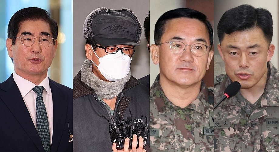 (왼쪽부터)김용현 전 국방부 장관, 노상원 전 정보사령관, 여인형 전 방첩사령관, 문상호 전 정보사령관 (사진=연합뉴스)