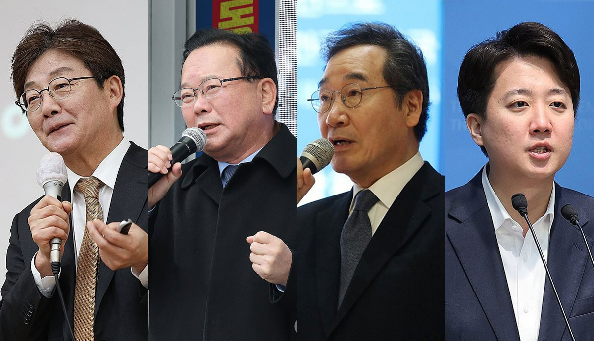 유승민 전 의원, 김부겸 전 총리, 이낙연 전 총리, 이준석 개혁신당 의원 (사진=연합뉴스)