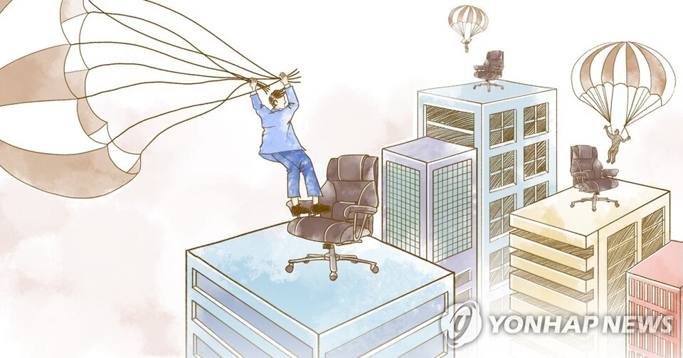 낙하산 채용 (PG=연합뉴스)