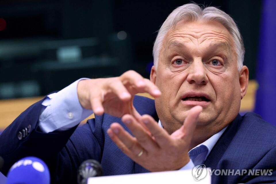 오르반 빅토르 헝가리 총리 (스트라스부르 AFP=연합뉴스)