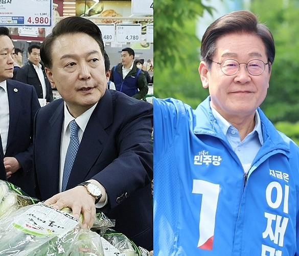 윤석열 전 대통령, 이재명 민주당 대선 후보(사진=연합뉴스)