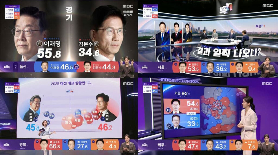 MBC 개표방송 [선택 2025] 갈무리