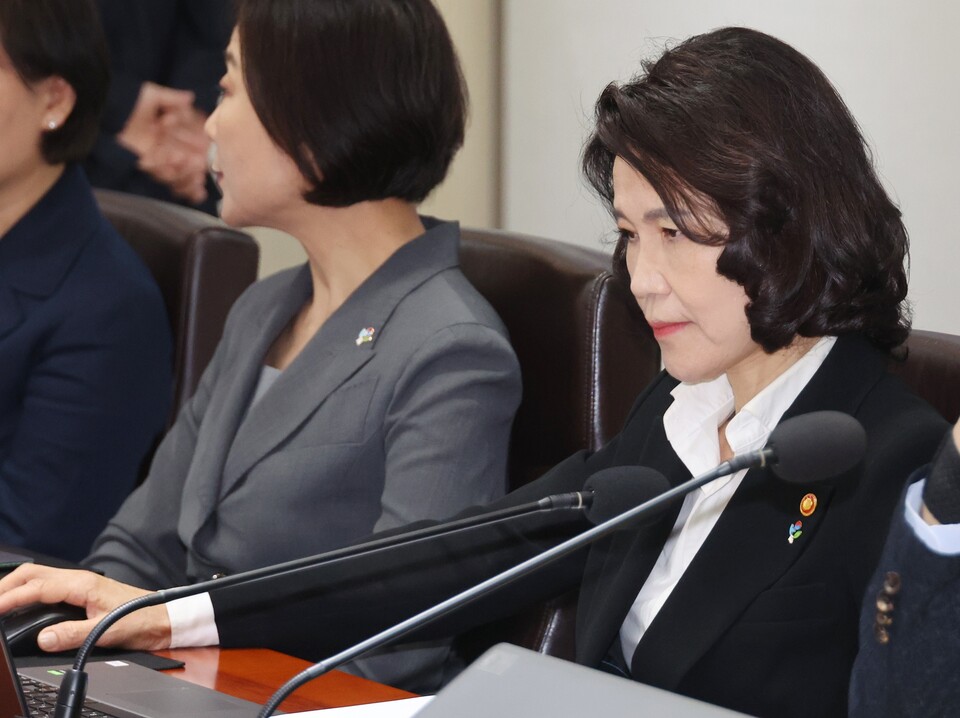 이진숙 방송통신위원장이 지난 10일 서울 용산 대통령실에서 열린 국무회의에 참석하고 있다 (사진=연합뉴스)