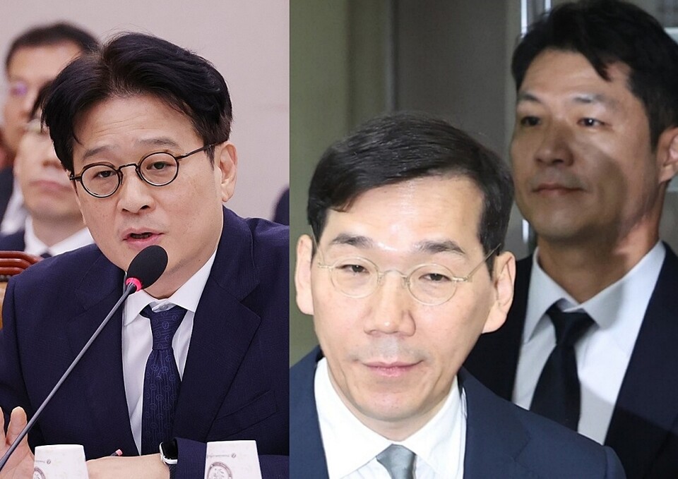 (왼쪽부터)서울중앙지검 이창수 전 지검장, 조상원 전 4차장, 최재훈 반부패2부장 (사진=연합뉴스)