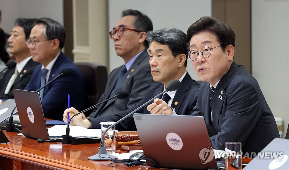  이재명 대통령이 19일 용산 대통령실에서 열린 국무회의에서 발언하고 있다.(사진=연합뉴스)