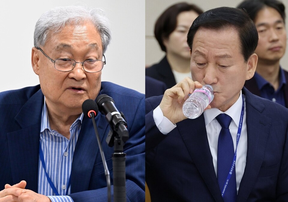 방송통신심의위원회 정연주 전 위원장(왼쪽)과 류희림 전 위원장 (사진=연합뉴스)