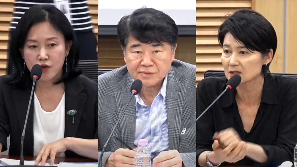 (왼쪽부터)김소형 성균관대 교수, 최영묵 성공회대 교수, 김희경 공공미디어연구소 수석연구위원 (이훈기TV 유튜브 중계 갈무리)