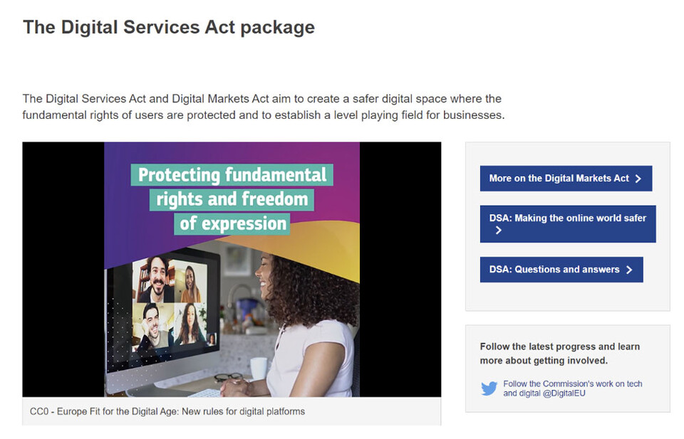 유럽연합(EU) 디지털서비스법(DSA) 