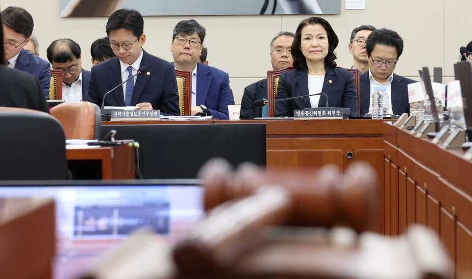 11일 서울 여의도 국회에서 열린 과학기술정보방송통신위원회 전체회의에 이진숙 방송통신위원장이 출석해 있다 (사진=연합뉴스)