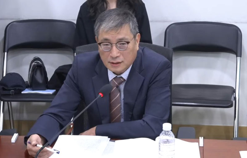 22일 열린 'YTN 공적 소유구조 복원과 정상화 해법' 토론회에서 김준현 변호사가 토론을 하고 있다.(사진=민언련 유튜브 영상 갈무리)