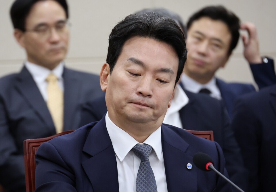 지난달 26일 서울 여의도 국회에서 열린 과학기술정보방송통신위원회 전체회의에 참석한 박장범 KBS 사장 (사진=연합뉴스)