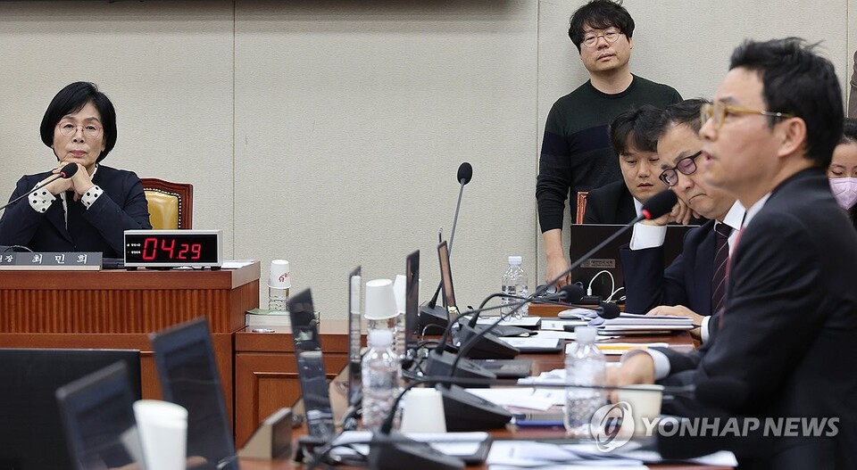 국민의힘 박정훈 의원이 20일 서울 여의도 국회 과학기술정보방송통신위원회에서 열린 국정감사에서 발언하고 있다.(사진=연합뉴스)