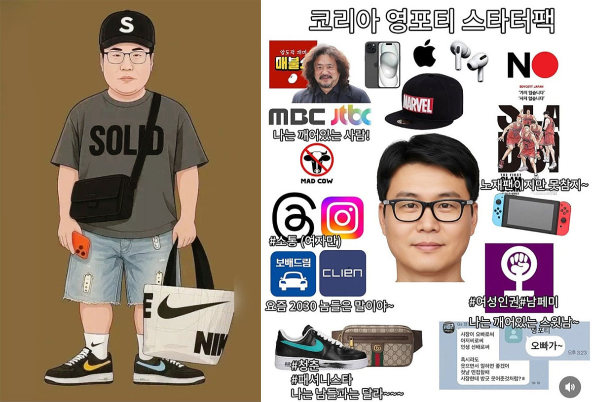 ‘영포티’ 모습과 특징을 정리한 이미지 (온라인 커뮤니티 갈무리)